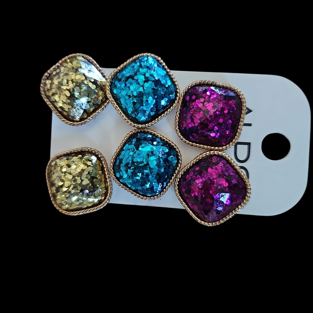 Elegant Multicolor Glitter Earrings
